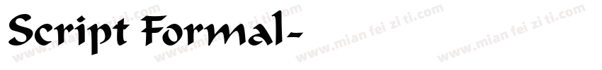 Script Formal字体转换